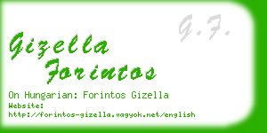 gizella forintos business card